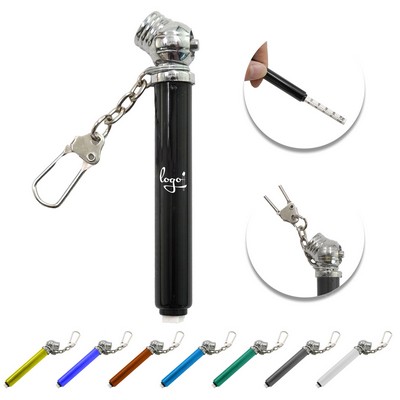 Mini Tire Gauge Keychain Keyring