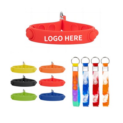 Silicone Squeeze Pop Keychain