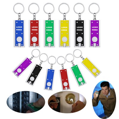 Portable Travel Outdoor LED Keychains Light Keyring Torch Mini Flashlight