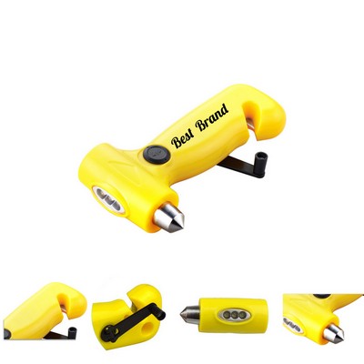 Car Escape Tool with Hand - cranked Generator Lamps